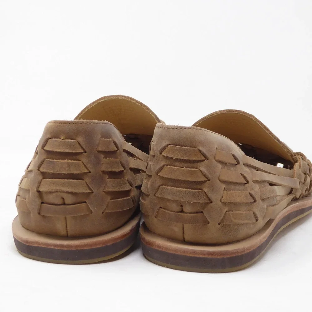 Nisolo Mens Huarache Sandals Brown Woven Leather Size 11.5